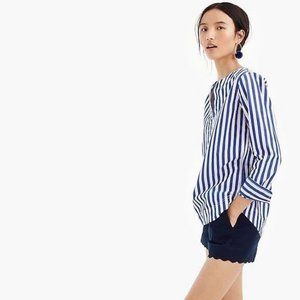 J. Crew Bold Stripe Cotton Poplin Tunic